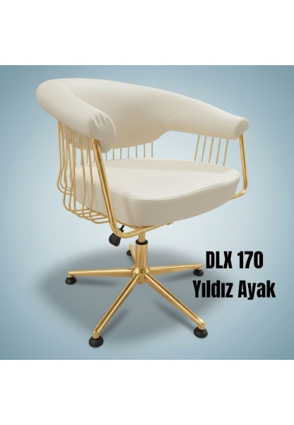 DLX 170/A5 AMORTİSÖR YILDIZ AYAKLI KUAFÖR KESİM KOLTUĞU