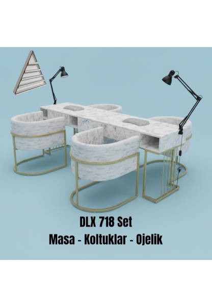 DLX 718 İKİLİ BLOK MANİKÜR SETİ VE OJELİK