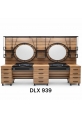 DLX 939 BARBERSHOP ZİNCİR DETAYLI 2'Lİ BLOK TEZGAH