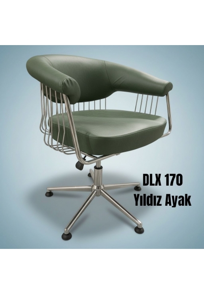 DLX 170/A5 AMORTİSÖR YILDIZ AYAKLI KUAFÖR KESİM KOLTUĞU
